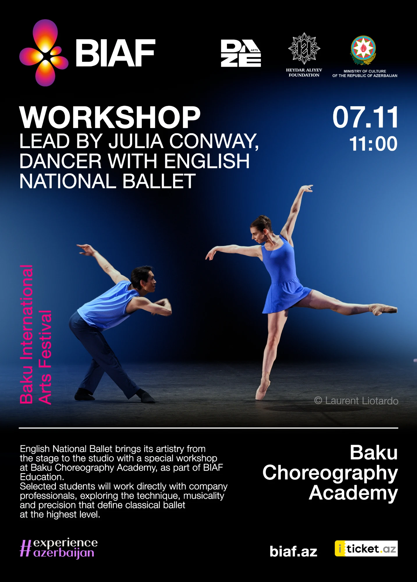 Workshop led by Julia Conway, dancer with English National Ballet